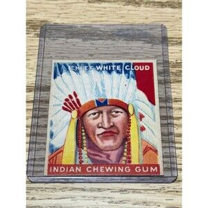 No. 92 Chief White Cloud‎ Indian Chewing Gum (1947) The Goudey Gum Co. Card